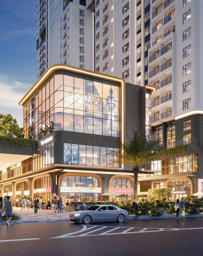 Lusso Plaza – trung tâm thương mại 3 tầng tại khối đế